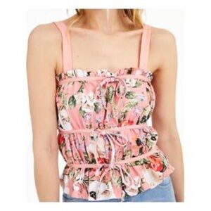 INC International Concepts Plus Light Pink Floral Tank Top - New - Size 1X